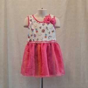 Nickelodeon Pink Sundress with Ruffled Skirt in good used condition, sz 4/5